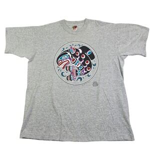 Vntg Royal British Columbia Museum T-Shirt Men XL Mark Henderson Indigenous Art